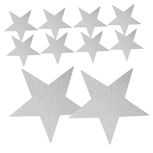LIFKOME 20 Stück Teiliges Silberne Glitzer Papierausschnitte Dekoration für Klassenzimmer Wanddekor Bulletin Board Diy Bastelprojekte Zarte Wandverzierungen für Schule und Party von LIFKOME