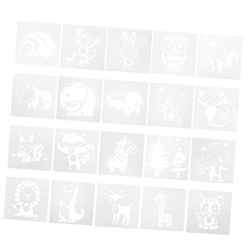 LIFKOME 20 Stück Teiliges Tier Malvorlagen für Wiederverwendbare Kunststoff Schablonen zum Zeichnen und Basteln für Kreative Projekte und Handwerk mit Verschiedenen Motiven LIFKOME 20 Stück Teiliges Tier Malvorlagen für Wiederverwendbare Kunststoff Schablonen zum Zeichnen und Basteln für Kreative Projekte und Handwerk mit Verschiedenen Motiven von LIFKOME