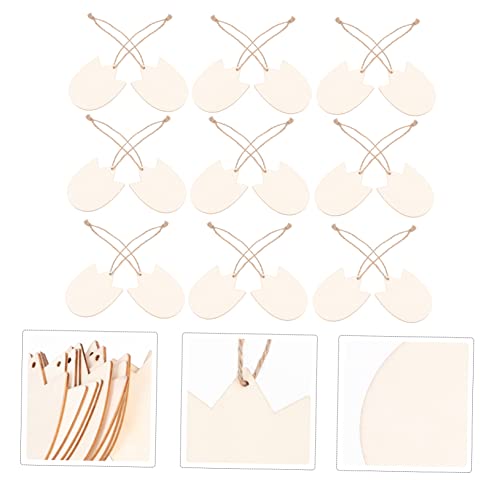 LIFKOME 20 Stück Teiliges Tulpen Holzscheiben zum Basteln Blanko DIY Holzanhänger Natürliche Holzstücke zum Bemalen und Dekorieren Sichere Langlebige Holzteile für Kreative von LIFKOME