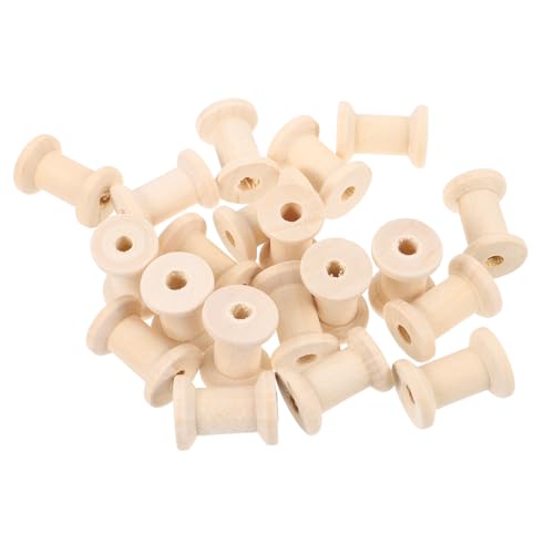 LIFKOME 20 Stück Teiliges Vintage Holzspulen Naturbelassenem Holz Glatt Poliert und Langlebig als Leere Garnspulen für DIY Handarbeiten und Webprojekte Vielseitig für Bastelmaterial und von LIFKOME