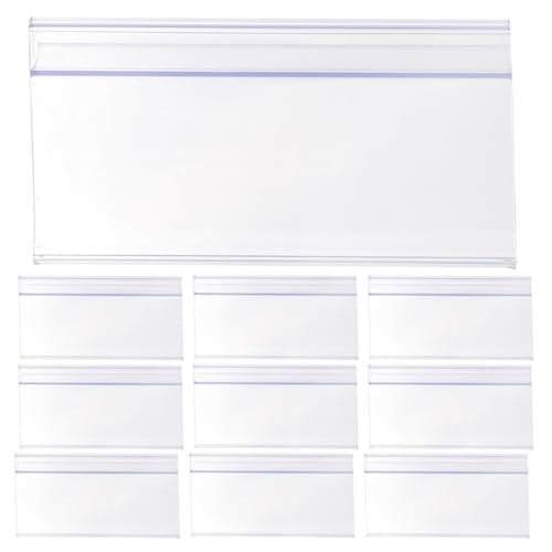 LIFKOME 20 Stück Transparente Preisschildhalter Robuste Kunststoff Preisschilder für für Supermärkte und Apotheken Einfache Handhabung mit Clip Klare Sichtbarkeit für Preisetiketten von LIFKOME