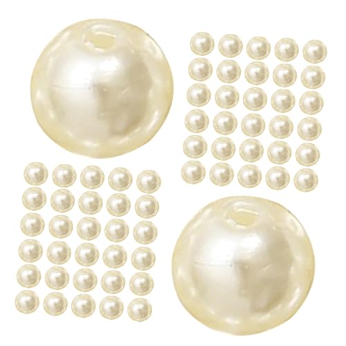 LIFKOME 200 Stück Abs Kunstperlen mit Cremeweiß für Diy Schmuckherstellung Langlebige Runde Perlen zum Basteln von Armbändern Halsketten und Dekoration von LIFKOME