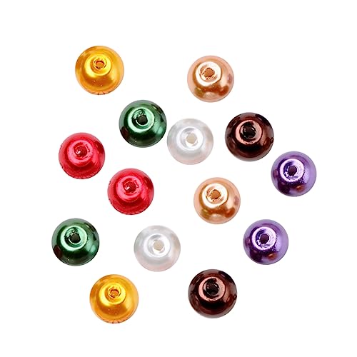 LIFKOME 200 Stück Bunte Glasperlen Mix Runde DIY Perlen für Schmuckherstellung Gemischte Imitationsperlen als Spacer Perlen für Armbänder Halsketten Bastelsets von LIFKOME