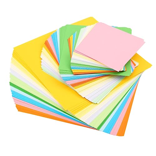 LIFKOME 200 Stück Bunte Origami Papiere für Diy Kunstprojekte Doppelseitiges Bastelpapier Farbenfrohes Faltpapier für Kindergarten und Kreative Bastelarbeiten von LIFKOME