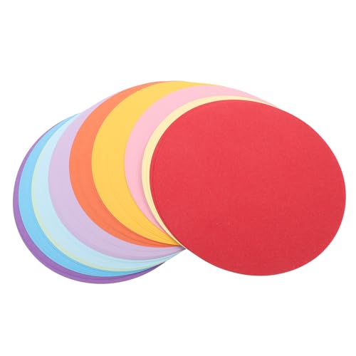 LIFKOME 200 Stück Buntes Bastelpapier Rund DIY Origami Papier für Handarbeit und Scrapbooking Farben Leicht zu Falten und Schneiden für Jugendliche und Erwachsene von LIFKOME