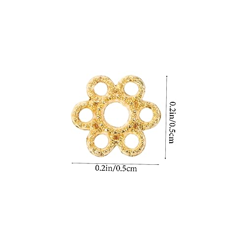 LIFKOME 200 Stück Goldfarbene Perlenkappen aus Legiertem Filigrane Blumen Designs Langlebige DIY Schmuckzubehör für Armbänder Halsketten und Bastelprojekte von LIFKOME