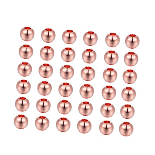 LIFKOME 200 Stück Metall perlen Rosegold Lose Buchstabenperlen für DIY Schmuckherstellung Armbänder Halsketten Bastelzubehör von LIFKOME