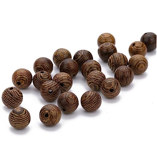 LIFKOME 200 Stück Runde Holzperlen Natürlicher Holzfarbton DIY Bastelperlen für Schmuckherstellung Armbänder Halsketten Ohrringe Kreative Perlen Zubehör von LIFKOME