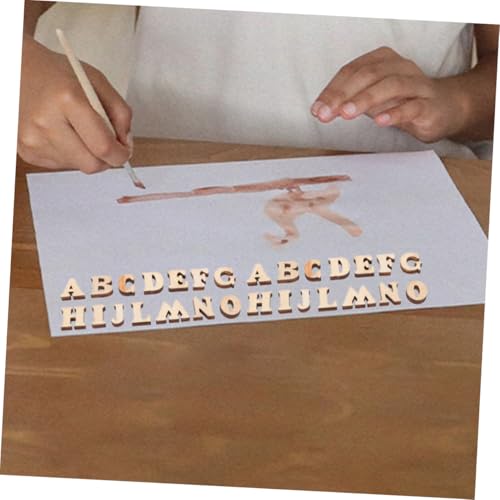 LIFKOME 200 Stück Teiliges Große Holzbuchstaben zum Basteln Blanko Holzscheiben mit Glatter Oberfläche für DIY Deko Vielseitige Holzletter Bastelprojekte Wand Partydekoration von LIFKOME