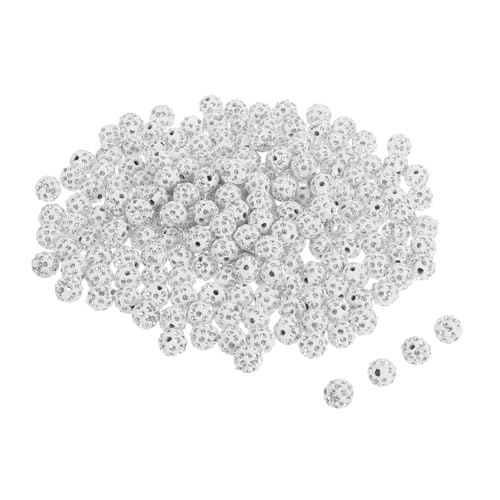 LIFKOME 200 Stück Weiße Strass Clay Perlen Rund Disco Ball Bling Baseball Schmuck Basteln DIY Armband Halskette Zubehör für Kreative Handarbeit LIFKOME 200 Stück Weiße Strass Clay Perlen Rund Disco Ball Bling Baseball Schmuck Basteln DIY Armband Halskette Zubehör für Kreative Handarbeit von LIFKOME