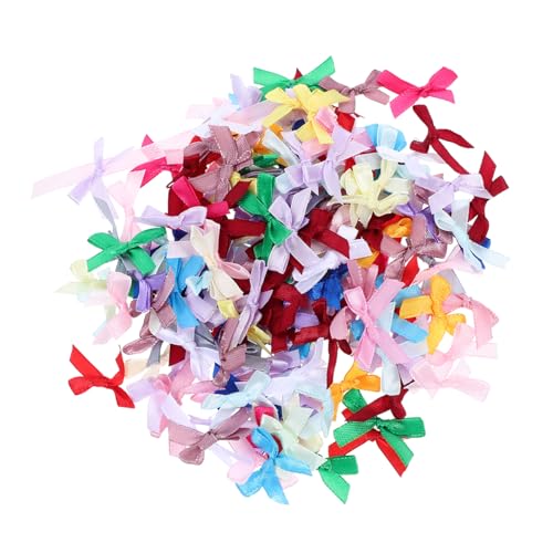 LIFKOME 200Stücke Bogen Dekorationsschleifen Gemischte Farben Puppenfliegen Zubehör für Kostüme Party und Geschenkverzierungen Handgemacht Hochwertigem Material von LIFKOME