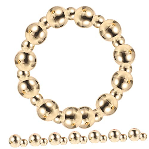 LIFKOME 200Stücke Spacer Beads For DIY Jewelry Making Smooth Metal Beads For Bracelets And Necklaces Craft Supplies von LIFKOME