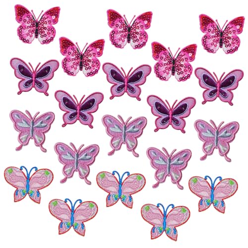 LIFKOME 20Stücke Patches Für Kleidung Eisenflecken Mit DIY Stickerei Für Shirts Jacken Und Accessoires Zum Verbergen Von Rissen Dekoration Von Kissen von LIFKOME