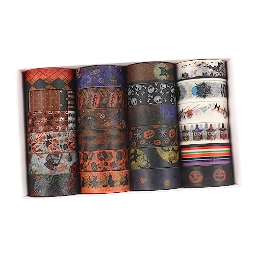 LIFKOME 24 Stück Halloween Themen Washi Tape Dekorative Diy Scrapbooking Klebebänder für Halloween Bastelbedarf Verpackungen und Partys Langlebig und Kreativ von LIFKOME
