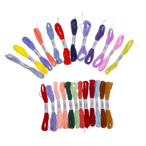 LIFKOME 24 Stück Kreuzstichgarnsatz Stickmaterialien Nähgarn von Hand Stickgarn zum Nähen Stickzubehör Stickset für Anfänger Stickfaden Hand Nähzeug Polyester Baumwolle LIFKOME 24 Stück Kreuzstichgarnsatz Stickmaterialien Nähgarn von Hand Stickgarn zum Nähen Stickzubehör Stickset für Anfänger Stickfaden Hand Nähzeug Polyester Baumwolle von LIFKOME