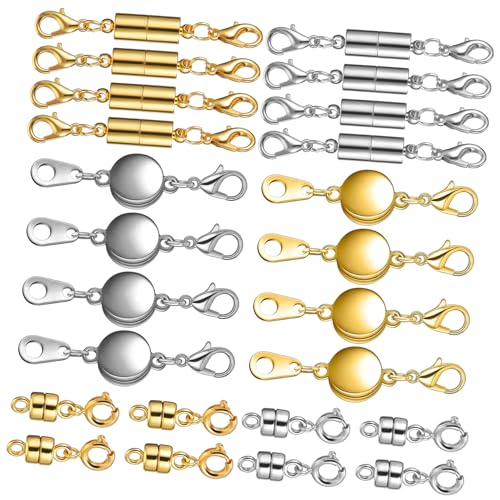 LIFKOME 24 Stück Magnetverschluss Ketten Teiliges Schmuckverschluss Langlebig Robust Silber und Gold für Sichere DIY Halsketten Verschlüsse Verschlussverschlüsse LIFKOME 24 Stück Magnetverschluss Ketten Teiliges Schmuckverschluss Langlebig Robust Silber und Gold für Sichere DIY Halsketten Verschlüsse Verschlussverschlüsse von LIFKOME