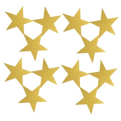 LIFKOME 24 Goldene Doppelseitige Sternausschnitte Glitzerpapiersterne Für Pinnwand-dekoration Geeignet Für Feiern Und Veranstaltungen von LIFKOME