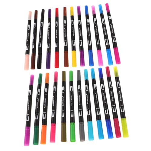 LIFKOME 24 Stück Teiliges Dual Tip Aquarell Marker Wasserbasierte Filzstifte mit Weichem Pinsel und Feiner Spitze Waschbar Lebendige Farben Tragbar für Schüler und Erwachsene zum Malen LIFKOME 24 Stück Teiliges Dual Tip Aquarell Marker Wasserbasierte Filzstifte mit Weichem Pinsel und Feiner Spitze Waschbar Lebendige Farben Tragbar für Schüler und Erwachsene zum Malen von LIFKOME