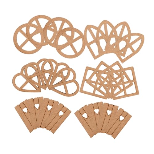 LIFKOME 24 Stück Teiliges Naturholzscheiben mit Hohlem Design Glatte Holzplatten für DIY Bastelprojekte Vielseitige Holzteile zum Bemalen und Dekorieren für Kreative Handwerksarbeiten und LIFKOME 24 Stück Teiliges Naturholzscheiben mit Hohlem Design Glatte Holzplatten für DIY Bastelprojekte Vielseitige Holzteile zum Bemalen und Dekorieren für Kreative Handwerksarbeiten und von LIFKOME