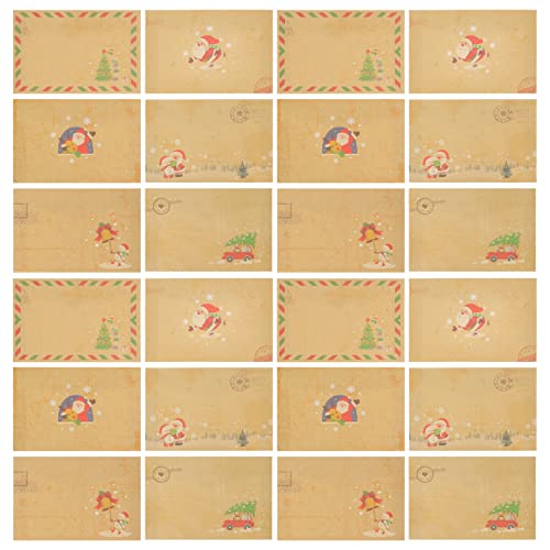 LIFKOME 24 Stück Vintage Kraftpapier Umschläge für Weihnachten Hochzeiten und Geburtstagsfeiern Einladungsumschläge im Retro Stil mit Festlichen Elementen LIFKOME 24 Stück Vintage Kraftpapier Umschläge für Weihnachten Hochzeiten und Geburtstagsfeiern Einladungsumschläge im Retro Stil mit Festlichen Elementen von LIFKOME