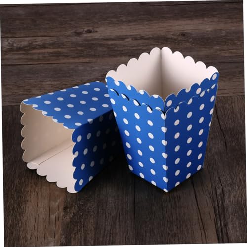 LIFKOME 24stücke Popcorn Boxen Mit Punkten Faltbare Snackbehälter Für Hochzeiten Partys Und Filmabende Geschenkverpackung Blau von LIFKOME