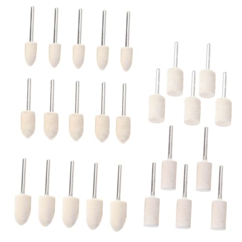 LIFKOME 25 Stück Teiliges Woll polierscheiben set Polierscheiben Zubehör für Schmuck Edelstahl Glas Poliermaschine Bohrmaschine Zubehör für Mechanische Teile von LIFKOME