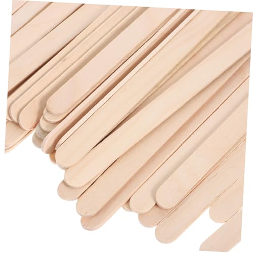 LIFKOME 250 Stück Holzstäbchen zum Basteln Glatte Langlebige Eisstäbchen aus Birkenholz Wiederverwendbar Hautfreundlich für DIY Eis Bastelprojekte und Kreativarbeit von LIFKOME