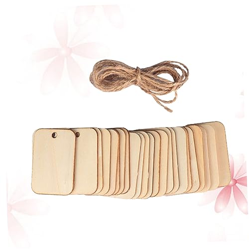 LIFKOME 250Stücke Holz Hängeetiketten Mit Hanfseil DIY Handwerk Verzierungen Für Hochzeit Und Dekoration Natürliche Holzscheiben Bastelbereit Vielseitig Einsetzbar von LIFKOME