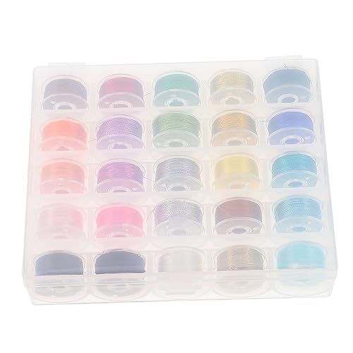 LIFKOME 25 Stück Polyester Stickgarn für Kreuzstich Bunte Nähfäden für Selbstgemacht Projekte Glatte und Langlebige Handstickgarne Geeignet für Nähmaschinen und Handarbeiten von LIFKOME
