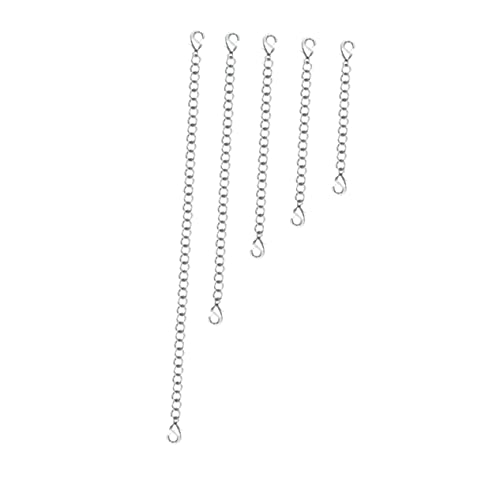 LIFKOME 25Stücke Teiliges Verlängerungskette mit Karabiner für Schmuckherstellung Stahlfarbe für Armband und Extender Einfach zu Bedienen von LIFKOME