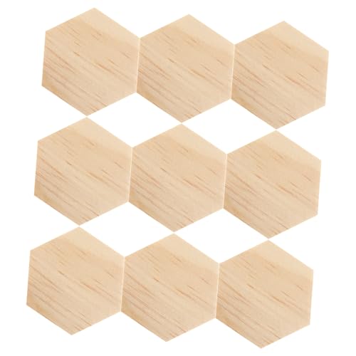 LIFKOME 25pcs Unvollendete Hölzerne Sechseck -form -stücke Ausschnitte Leere Holzscheiben Holz Sechskantfliese Für DIY Bastel Holz Brennen Gravur Maldekor 38mm von LIFKOME