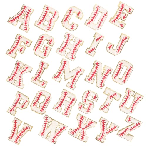 LIFKOME 26 Stück Teiliges Buchstaben Aufnäher Selbstklebende Multifunktionale Patches für Kleidung Taschen und Dekoration für DIY Projekte und Handarbeiten von LIFKOME