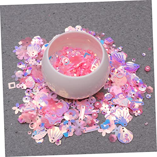LIFKOME 2Er-Pack Bunte Pailletten Diy Bastelmaterial Schmuckzubehör Pailletten Aufkleber Spacer Perlen Set für Diy Schmuck Kostüme Pack Prinzessinnenrosa von LIFKOME