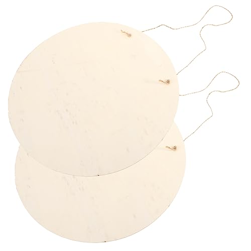 LIFKOME 2Sätze DIY Holzschild Mit Hanfseil Runde Holzplatten Für Handwerksprojekte Leere Holzstücke Zum Basteln Hängeschild Für Türdekoration von LIFKOME