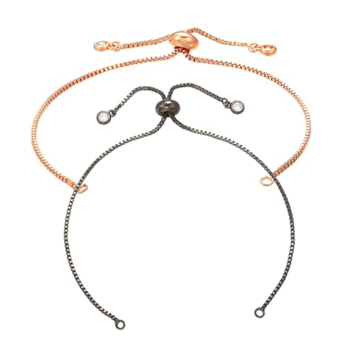 LIFKOME 2Stücke Halbfertige Handgelenkkette Verstellbare DIY Armbänder Roségold und Gunmetal Schmuckherstellung für Designs für Bastelprojekte LIFKOME 2Stücke Halbfertige Handgelenkkette Verstellbare DIY Armbänder Roségold und Gunmetal Schmuckherstellung für Designs für Bastelprojekte von LIFKOME
