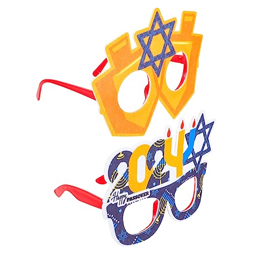 LIFKOME 2Stücke Passover Plastikbrillen Dekoration Für Pessach Party Vielseitig Einsetzbar Strapazierfähige Kunststoffbrillen Für Fotos Und Feiern von LIFKOME