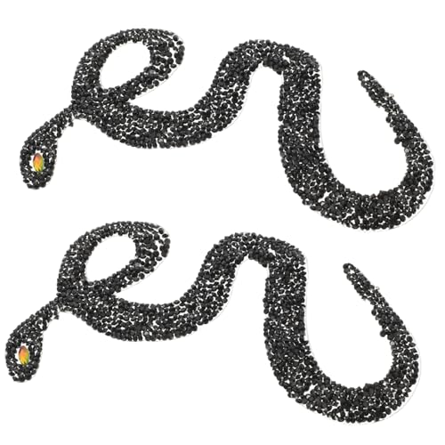 LIFKOME 2Stücke Schlangen Patch Glitzernde Bügelbilder Für Kleidung Dekorative Applikationen Für Shirts Hosen Hüte Und Mehr Hochwertige Langlebige Farbenfrohe Designs von LIFKOME