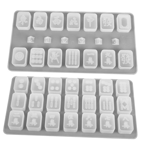 LIFKOME 2 Stück Silikonformen Für Epoxidharz Diy Mahjong Und Würfel Kunsthandwerksformen von LIFKOME