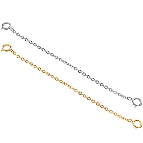LIFKOME 2Stücke Sterling Halskette Und Armband Verlängerungsketten Platin Und Schmuckstrecker Für DIY Projekte Langlebig Und Vielseitig Einsetzbar LIFKOME 2Stücke Sterling Halskette Und Armband Verlängerungsketten Platin Und Schmuckstrecker Für DIY Projekte Langlebig Und Vielseitig Einsetzbar von LIFKOME