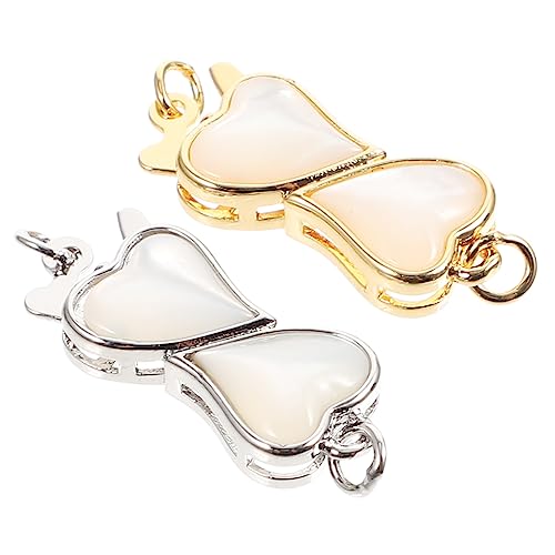LIFKOME 2Stücke Verschluss Für Schmuck Kupfer DIY Perlen Halsketten Und Armbänder Eleganter Schmuckverschluss Für Bastelprojekte Und Erhältlich von LIFKOME