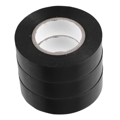 LIFKOME 3 Rollen Isolierband Hochtemperatur Elektro Isolierband Schwarz PVC Klebeband für Elektrische Anwendungen Kabelmanagement und Isolierung Hohe Haftkraft und Temperaturbeständigkeit von LIFKOME
