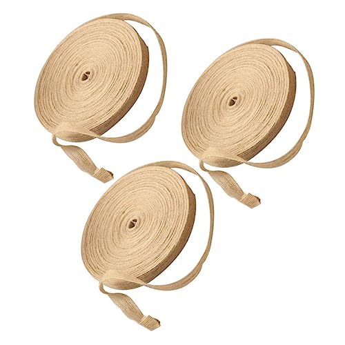 LIFKOME 3 Rollen Juteband Lange Dekobänder Natürlichem Jute für Diy Handwerk Hochzeits und Partydesign Geeignet für Geschenkverpackungen und Kreative Projekte von LIFKOME