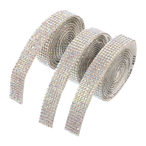 LIFKOME 3 Rollen Selbstklebendes Strassband Breit Glitzersteine DIY Schmuckbänder zum Schneiden Abriebfestes Dekoband für Hochzeit Party Basteln und Kostümverzierung LIFKOME 3 Rollen Selbstklebendes Strassband Breit Glitzersteine DIY Schmuckbänder zum Schneiden Abriebfestes Dekoband für Hochzeit Party Basteln und Kostümverzierung von LIFKOME