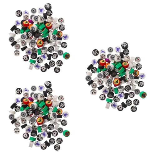 LIFKOME 3 Sätze Halloween Themen Spacer Perlen Bunte Bastelperlen Für Diy Armbänder Schlüsselanhänger Und Schmuckzubehör Für Kreative Projekte Und Geschenkideen 100 Stück * 3 von LIFKOME