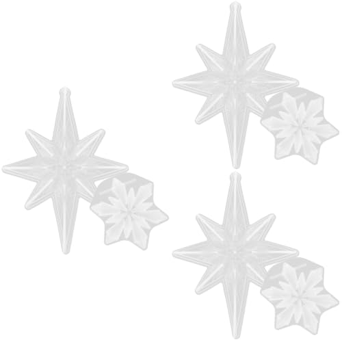 LIFKOME 3 Sätze Weihnachts Silikon Gießformen Schneeflocken Silikonformen Für Diy Weihnachtsdekoration Langlebige Und Sichere Materialien Für Kreative Bastelprojekte 2 Stücke * 3 von LIFKOME