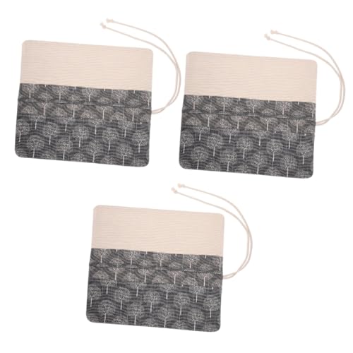 LIFKOME 3 Stck. Handgemachte Pinselrolle Canvas Große Aufbewahrungstasche für Bleistifte Pinsel und Malutensilien Waschbar und Tragbar Zubehör für Künstler und Schüler von LIFKOME