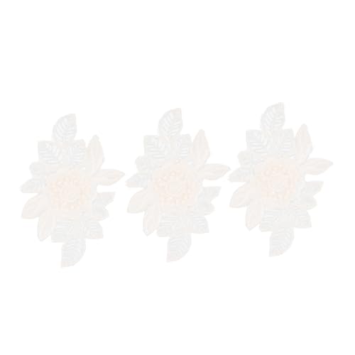 LIFKOME 3 Stück Blumen Form Gestickte DIY Patches Langlebige Kleidung Reparatur Applikationen zum Aufnähen Vielseitig für Pullover Taschen und Shirts Hautfreundliches Material von LIFKOME