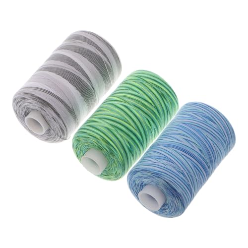LIFKOME 3 Stück Buntes Ledernähfaden Hochleistungsfaden Faden Zum Quilten Nähmaschinenfaden Polsterfaden Nähset Nähenvorräte Faden Ansetzen Leder Handwerk Faden Spulen Nähgarn Polyester von LIFKOME