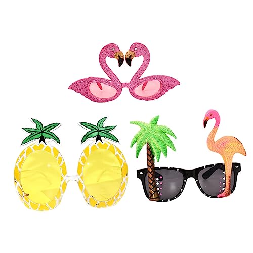 LIFKOME 3 Stück Lustige Tierbrille für Sommerpartys Teiliges mit Flamingo Ananas und Vogel Foto Requisiten und Party Dekoration für Erwachsene und Jugendliche von LIFKOME