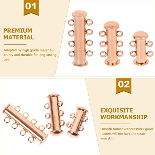 LIFKOME 3 Stück Premium und Armbandschlösser Mehrreihige Verbindungsstücke für DIY Schmuck Einfach zu Handhaben für Kreative Projekte von LIFKOME